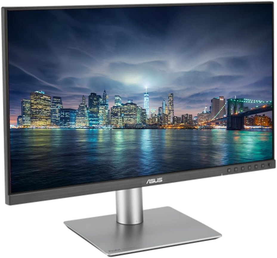 Asus ProArt PA24ACRV 24-inch 1440P 2K QHD sRGB Professional Monitor, 2-Pack Bundle with USB-C 96W PD, Daisy Chain DisplayPort, HDMI, USB Hub, Integrated Speakers and Desk Mount Dual Monitor Stand