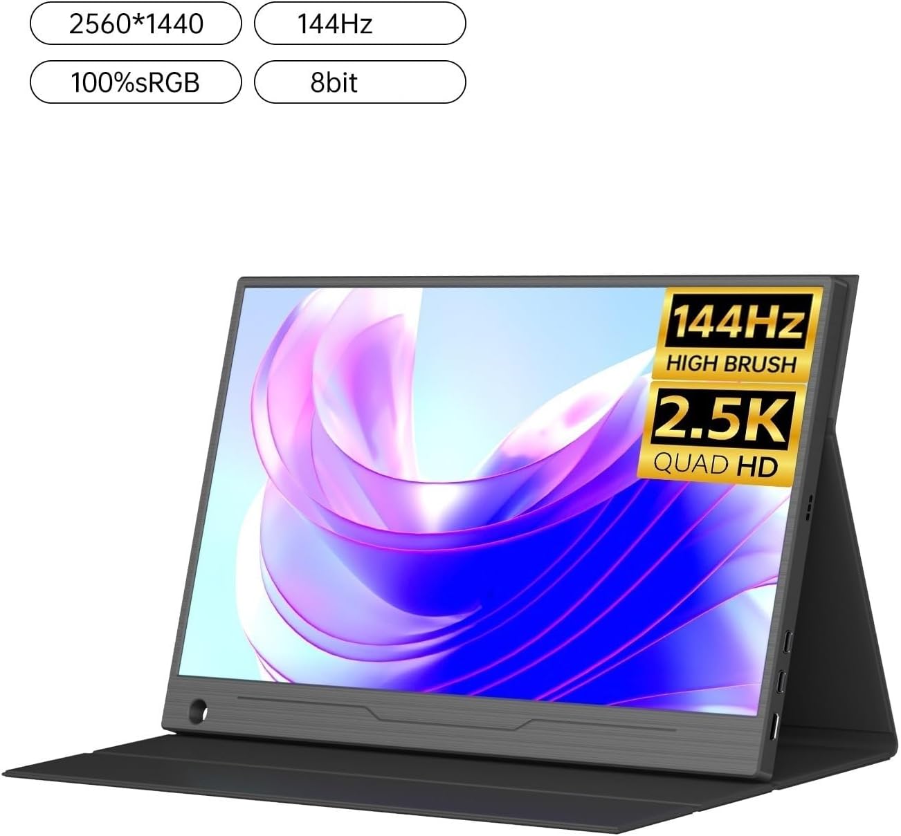 Portable Monitor for Laptop 17.3 Inch 144hz 2560 * 1440 IPS Laptop External Expansion Screen Portable Monitor Portable Gaming Monitor