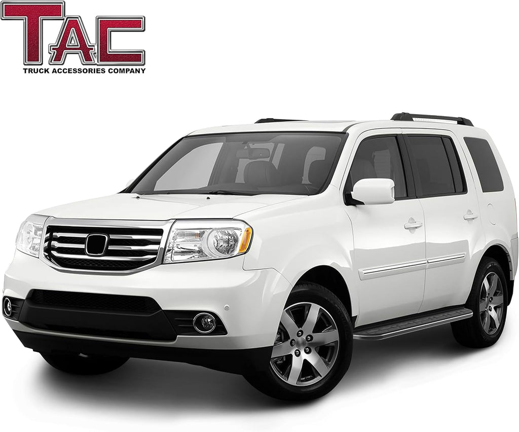 TAC Cobra Running Boards Compatible with 2009-2015 Honda Pilot SUV Side Steps Nerf Bars Step Rails Aluminum Black Off-Road City Exterior Accessories 2 Pieces one Pair