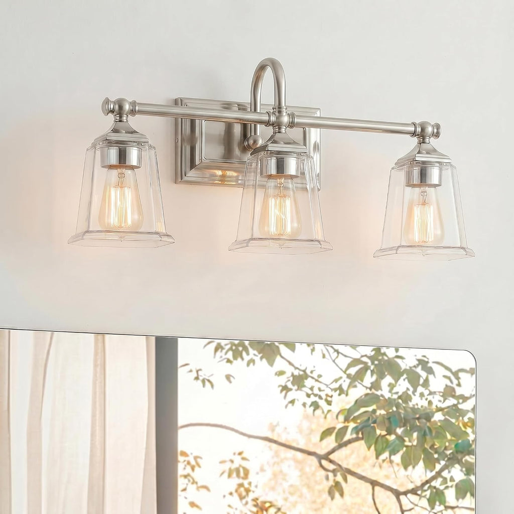 Quoizel Nicholas 22' Wide Polished Chrome 3-Light Bath Light