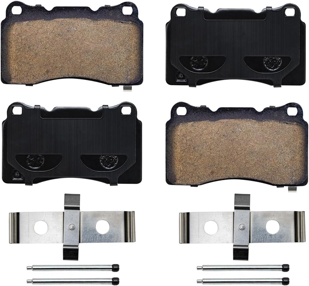 Detroit Axle - Front Brake Kit for 2016 2017 2018 2019 2020 Chevrolet Camaro Drilled and Slotted Disc Brake Rotors Ceramic Brakes Pads Replacement : 12.64' inch Rotor