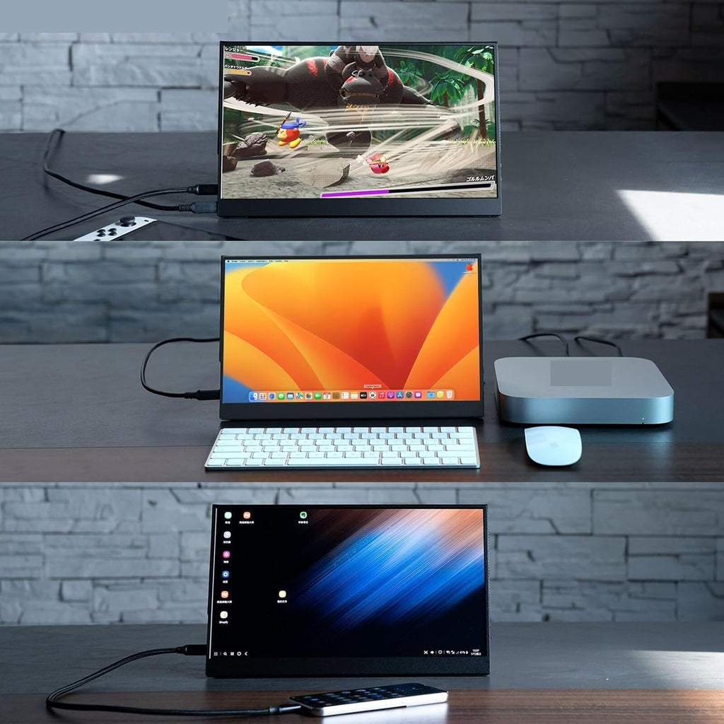 Portable Monitor for Laptop 13.3' FHD 1080P 60HZ Travel Portable Monitor for Laptop, Ultra-Slim External Screen Extender Portable Gaming Monitor