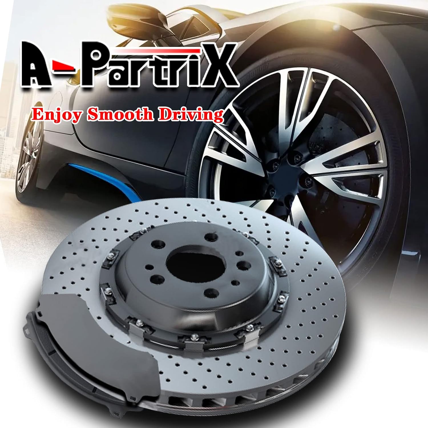 Brakes and Rotors - Front Brake Pads and Rotors Kit, Front Automotive Replacement Brake Kit, Break Pad and Break Rotor fits Honda Accord 2003-2007 fits Honda Civic 2006-2011