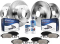 Detroit Axle - Brake Kit for 1992-1993 Honda Civic, 1990-1993 Acura Integra, Front and Rear Disc Brake Rotors Ceramic Brake Pads Replacement: 10.32'' inch Front Rotor