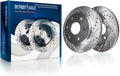 Detroit Axle - Front Brake Rotors for 2008-2024 Nissan Titan 2007-2015 Armada 2008-2010 Infiniti QX56 Drilled and Slotted Disc Brake Rotors 2009 2010 Replacement: 13.78' inch Rotor