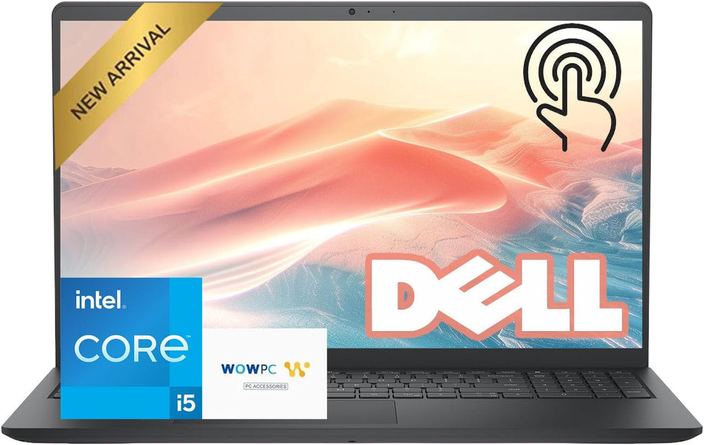 Dell Inspiron 15.6' FHD Touchscreen Laptop Computer | Intel Core i5 (Beat i7-1250U) | 8GB RAM | 640GB Storage (128GB SSD + 512GB External) | Up to 9H Battery for Work & School | Windows 11