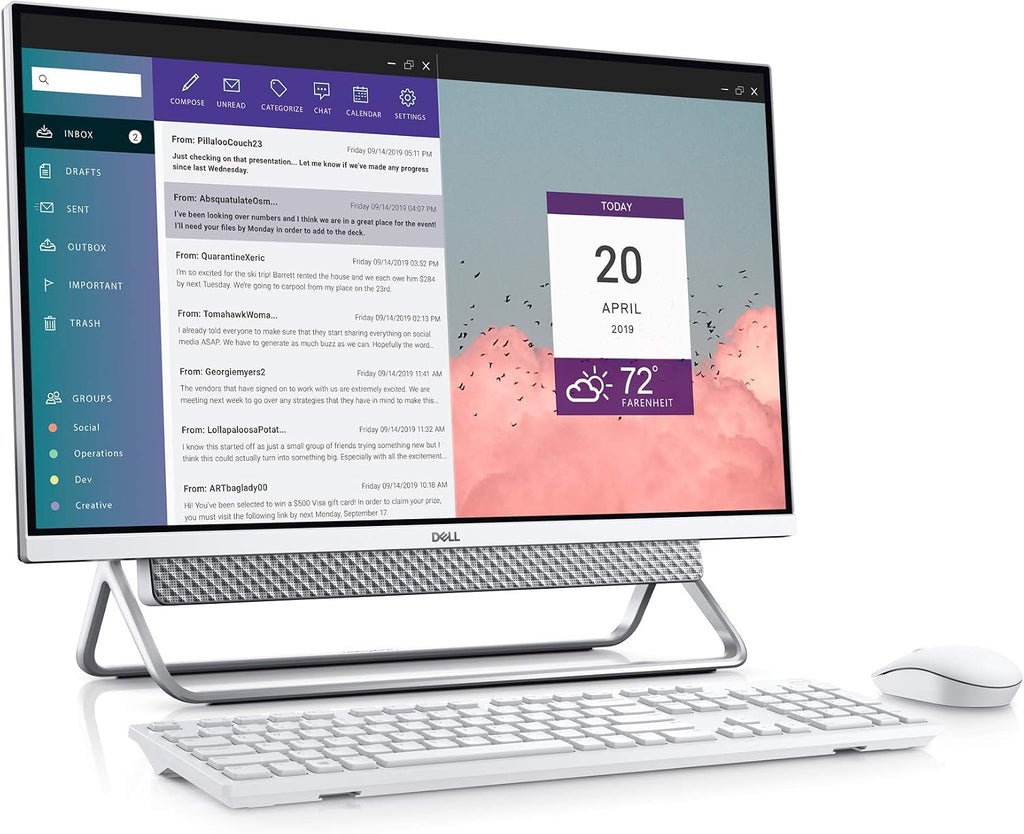 Dell Inspiron 7700 AIO Desktop, 27-inch FHD Infinity Touchscreen All in One - Intel Core i7-1165G7, 12GB 2666MHz DDR4 RAM, 1TB HDD + 256GB SSD, Iris XE Graphics, Windows 10 Home- Silver