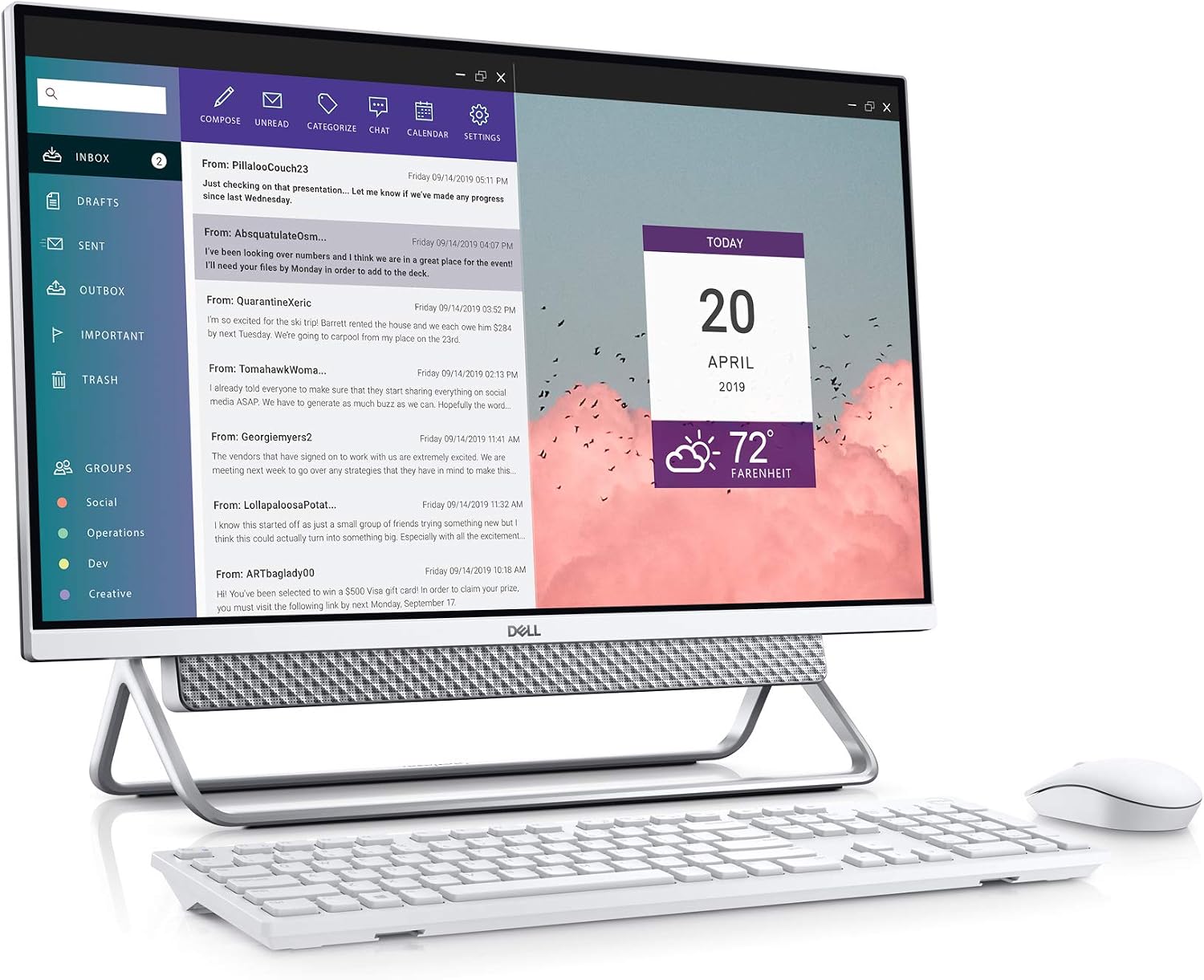 Dell Inspiron 7700 AIO Desktop, 27-inch FHD Infinity Touchscreen All in One - Intel Core i7-1165G7, 12GB 2666MHz DDR4 RAM, 1TB HDD + 256GB SSD, Iris XE Graphics, Windows 10 Home- Silver