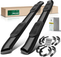 YHTAUTO 6 Inch Running Boards Side Steps Fits Chevy Silverado & GMC Sierra 1500 2019-2026, 2500 HD/3500 HD 2020-2026 (Crew Cab) Oval Bent Ends Carbon Steel Black Powder, Side Step Rails