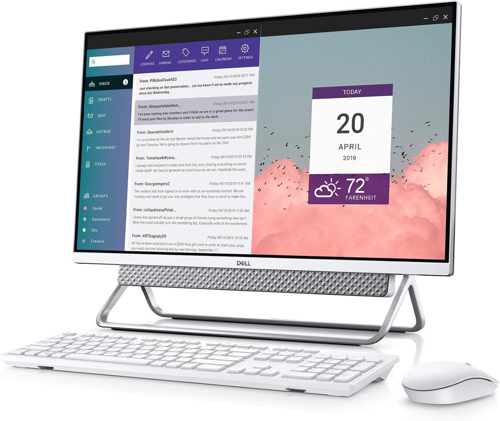 Dell Inspiron 7700 AIO Desktop, 27-inch FHD Infinity Touchscreen All in One - Intel Core i7-1165G7, 12GB 2666MHz DDR4 RAM, 1TB HDD + 256GB SSD, Iris XE Graphics, Windows 10 Home- Silver