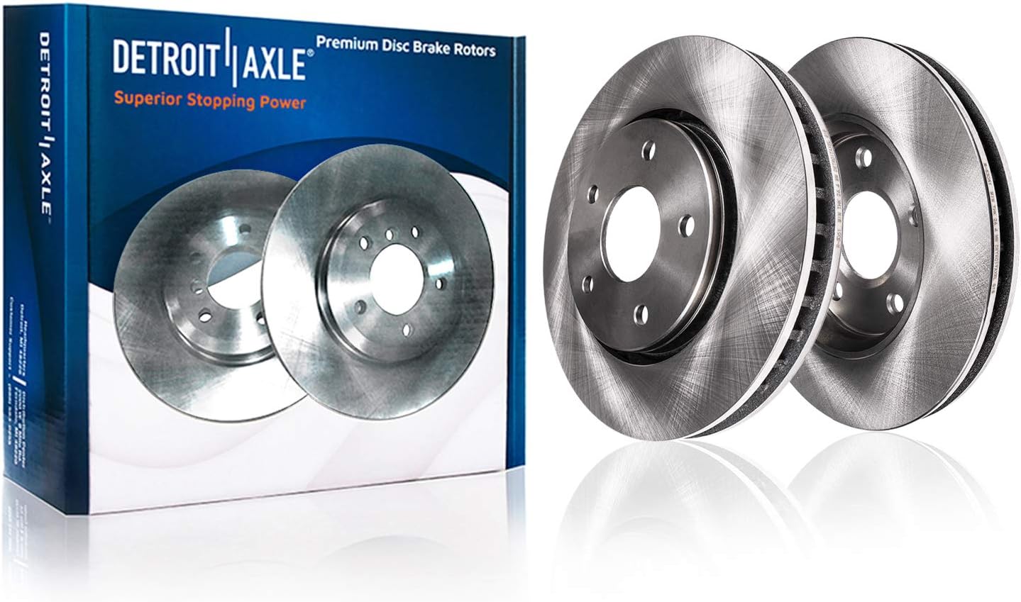 Detroit Axle - 2WD Brake Kit for 1998-2001 Audi A6, 2000-2003 Volkswagen Passat, Disc Brake Rotors Ceramic Brakes Pads Replacement: 11.34' inch Front and 9.65' inch Rear Rotors