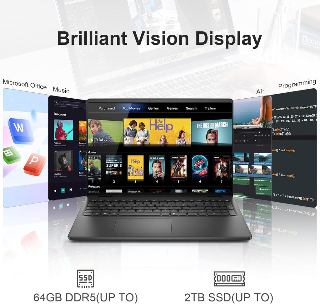 Dell 16 DC16250 Touchscreen Business Laptop, Intel Core 7-150U (10-Core, Up to 5.4GHz), 16 Inch FHD+ IPS, Windows 11 Pro, AI Copilot, Backlit Keyboard (16GB DDR5 RAM | 1TB)