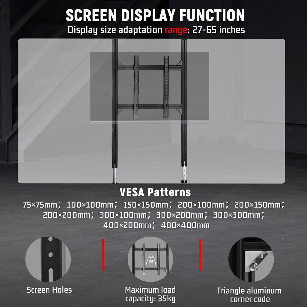 Dardoo F1 Racing Simulator Cockpit with Seat Display Frames Solid profile 40 x 80 mm Wheel Stand Fit for Logitech G920 G923, for Thrustmaster T300RS Without Wheel, Pedal, Handbrake and Monitor