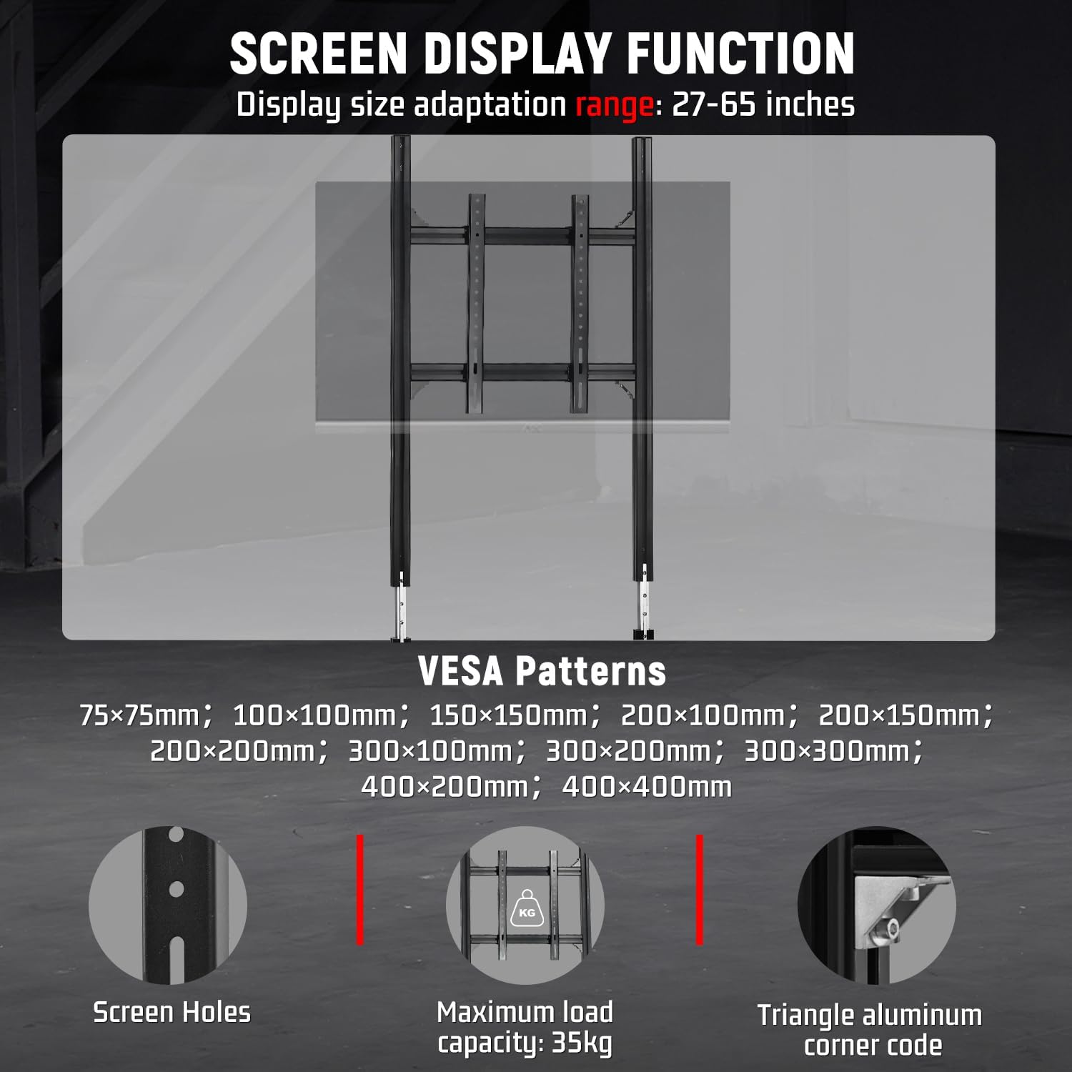 Dardoo F1 Racing Simulator Cockpit with Seat Display Frames Solid profile 40 x 80 mm Wheel Stand Fit for Logitech G920 G923, for Thrustmaster T300RS Without Wheel, Pedal, Handbrake and Monitor