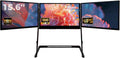 Three Screen Monitor for Laptop, Laptop Screen Extender, 15.6-inch 1080P, with 360-degree Rotation, Adjustable Angles, Portable Monitor, for Windows/Linux/Mac Black