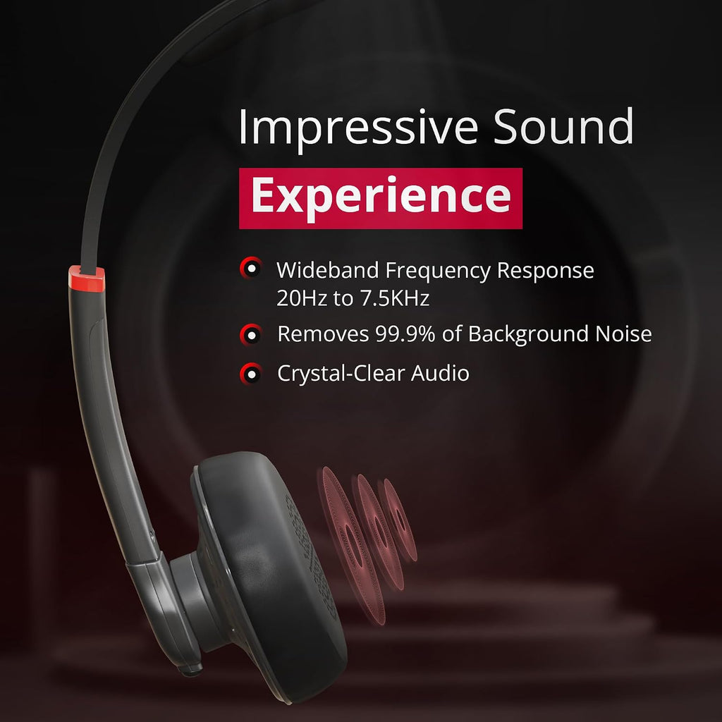 DataLocker USB Wired Headset Degree Microphone for PC - Push-to-Talk (PTT) TAA Compliant Computer Headphones with in-Line Volume Control, Noise Cancellation, & for Home, Skype