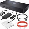 Dell D3100 Docking Station Bundle - Dual Monitor USB 3.0 Ultra HD/4K Support - Includes HDMI Cable, 65W Power Adapter, Ethernet Cable & Microfiber Cleaning Cloth (Renewed)