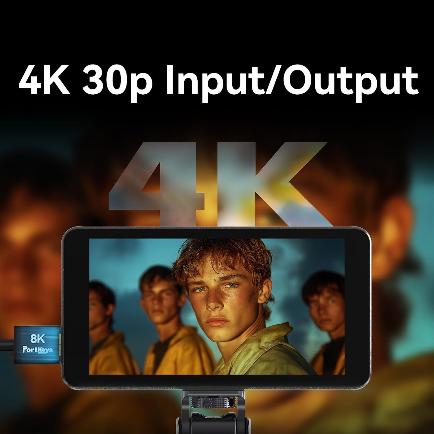 Portkeys PT5 II 5' Camera Monitor 4K HDMI in/Out 10-bit FHD Touchscreen 95% NTSC Wide Color Gamut Support 3D LUT 125g Ultra-Lightweight Design Field Monitor for DSLR with NP-F550 Battery