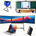Laptop Screen Extender Triple Display, 15.6' FHD 1080P IPS Portable Foldable Monitor, HDMI/USB-C P-Lug N Play, 12-18.5in Laptop Compatible, Windows/Mac/Android.