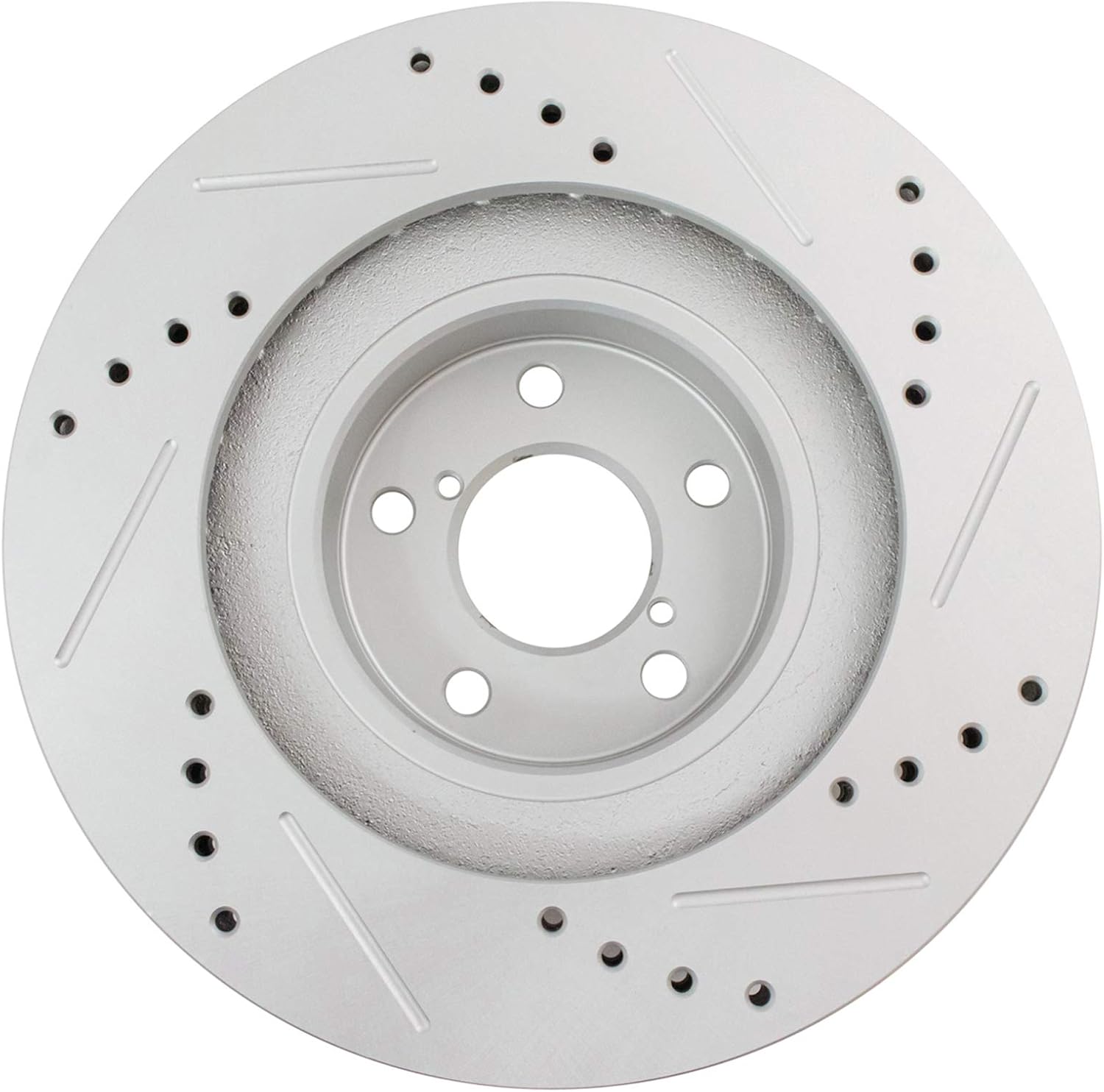 TRQ Performance Front and Rear Brake Rotor Set G Coated Drilled and Slotted Compatible with 2006-2007 Subaru Impreza