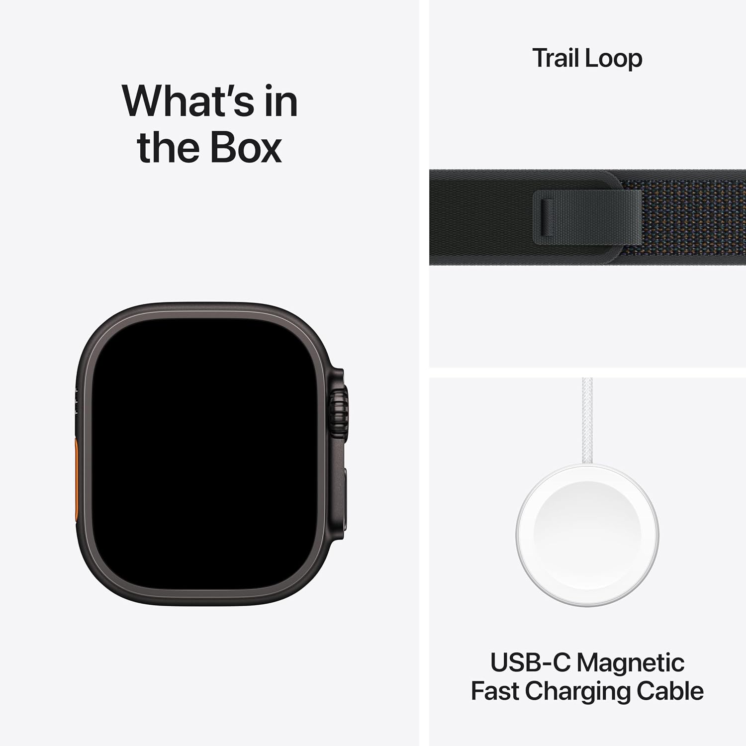 Apple Watch Ultra 2 [GPS + Cellular 49mm] - Black Titanium Case with Black Trail Loop, S/M (Renewed)