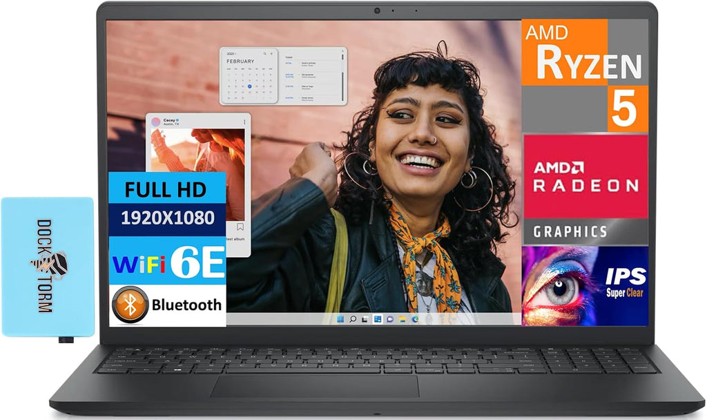 Dell 2026 Inspiron 15 3535 Business Laptop 15.6' IPS FHD Display (AMD Ryzen 5 7520U, 8GB LPDDR5, 1TB PCIe SSD, AMD Radeon, WiFi 6E, Webcam, Bluetooth 5.0, Win 11 Home)