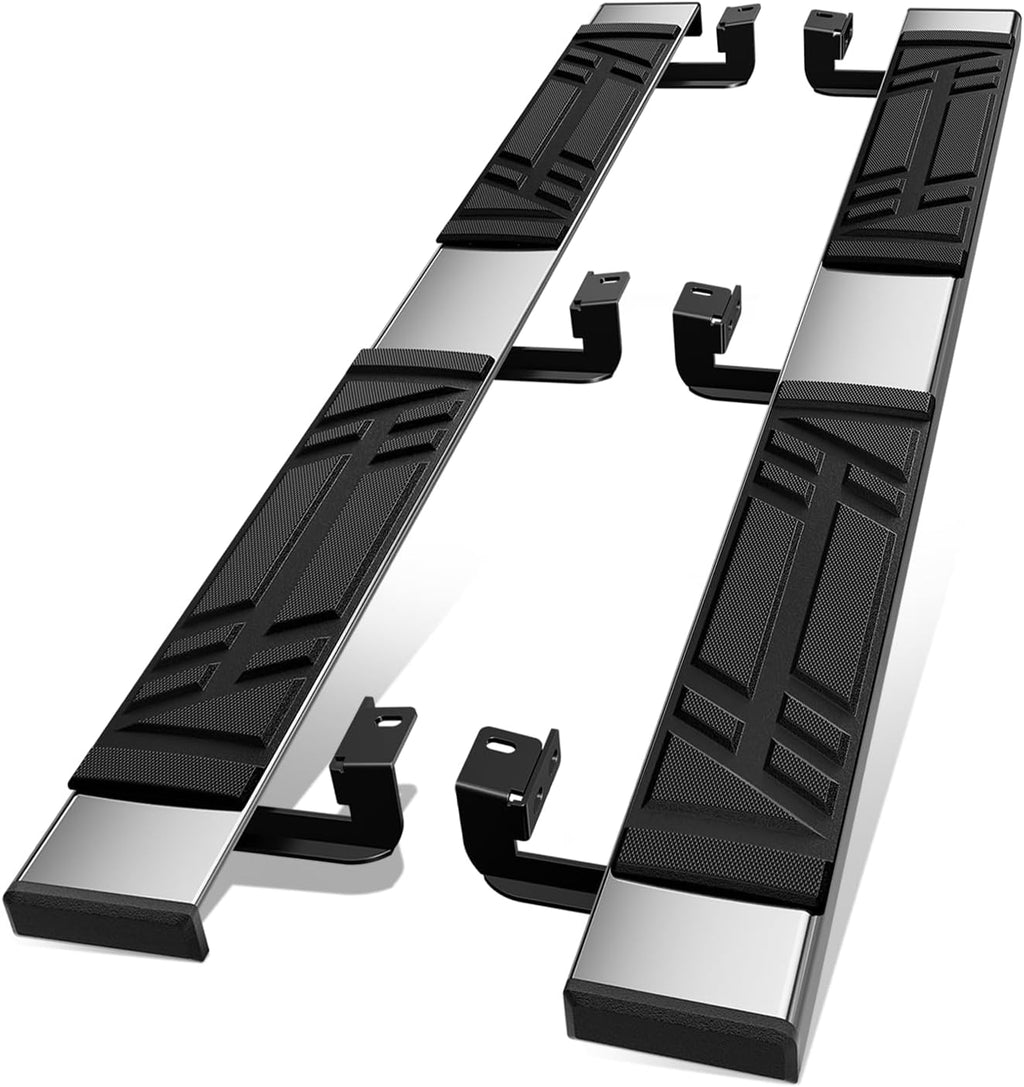 Auto Dynasty Running Boards Compatible with 2020-2025 Ford Explorer Lincoln Aviator, Stainless Steel Side Step Rail Nerf Bars, 6.5' x 73' Step Bars, Polished Chrome