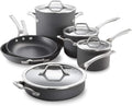 Calphalon 10-Piece Nonstick Kitchen Cookware Set Stay-Cool Stainless Steel Handles Dishwasher and Metal Utensil Safe Oven-safe up to 500 degrees F PFOA-Free Built to Last Black