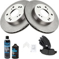 Front Brake Pad & Rotor Kit, with Chemical Kit Semi-Metallic Compatible with 2002-2006 Acura RSX 2006-2011 Honda Civic 2011-2015 CR-Z