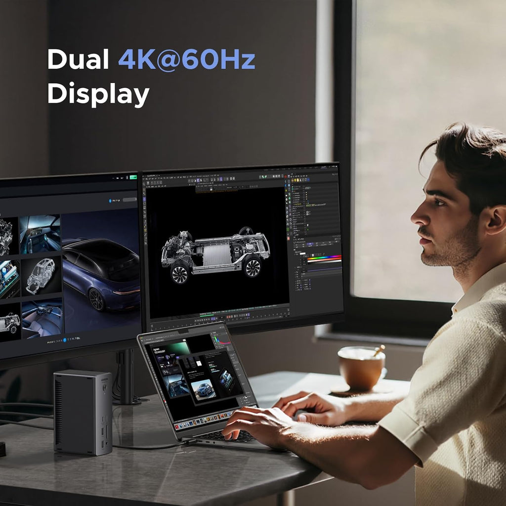 UGREEN Thunderbolt 4 Dock 13-in-1 40Gbps Docking Station with Dual 4K@60Hz Single 8K Display, 90W Charging for Laptop, 2.5GbE, SD/TF 4.0. Revodok Max 213 for MacBook Surface Pro and More