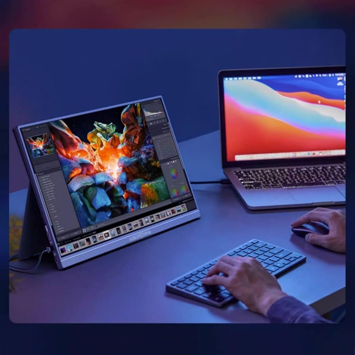 Portable Monitor for Laptop 15.6-inch IPS 144HZ Cell Phone External Screen Laptop Expansion Gaming Machine Sub-Screen Multi-Function Portable Gaming Monitor