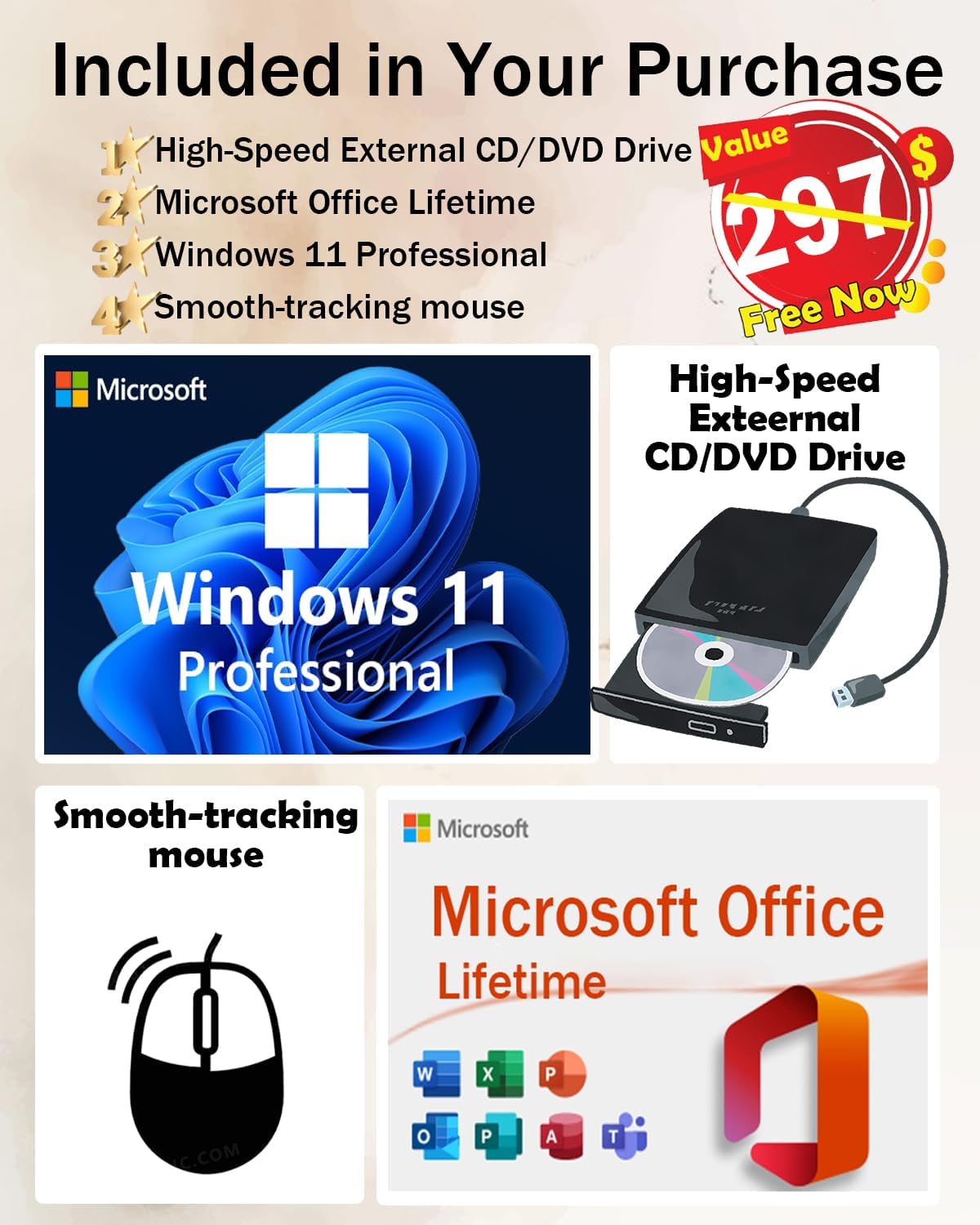 Dell Inspiron-16 Business Laptop with Touchscreen - Win 11 Pro, Lifetime Microsoft Office | 16' FHD Display | AMD Ryzen 7-8840U | Backlit Keyboard, Fingerprint Reader | (32GB DDR5 RAM, 1TB SSD)