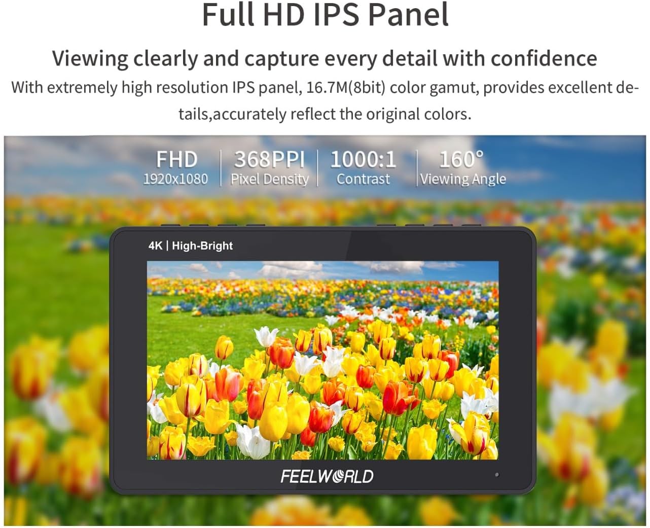FEELWORLD F6 Pro +NP-F970 Battery, Charger, Storage Case kit, 5.5 Inch 4K HDMI Touch Screen On-Camera Monitor 1600nits High Bright FHD 1920x1080 Filed Monitor with F970 External Install and Power kit