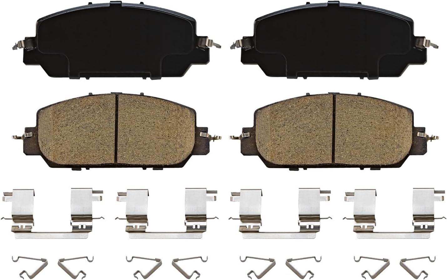 Detroit Axle - Front Brake Kit for 2017-2021 Honda Clarity 12.28' inch Drilled and Slotted Disc Brake Rotors Ceramic Brakes Pads with Hardware 2018 2019 2020 Replacement