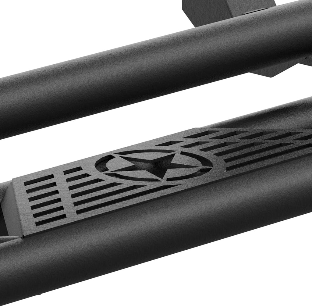 Running Boards Compatible with 2018-2026 Jeep Wrangler JL 2 Doors, Drop Side Steps, Heavy-Duty Steel Nerf Bar Step Plate Rock Sliders Rail
