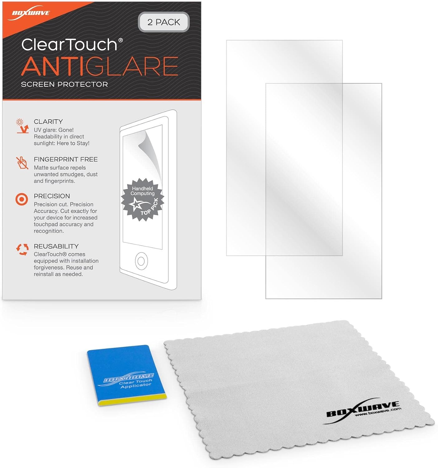 BoxWave Screen Protector Compatible with GTUOXIES Portable Touch Screen Monitor 32A4 (32 in) - ClearTouch Anti-Glare (2-Pack), Anti-Fingerprint Matte Film Skin