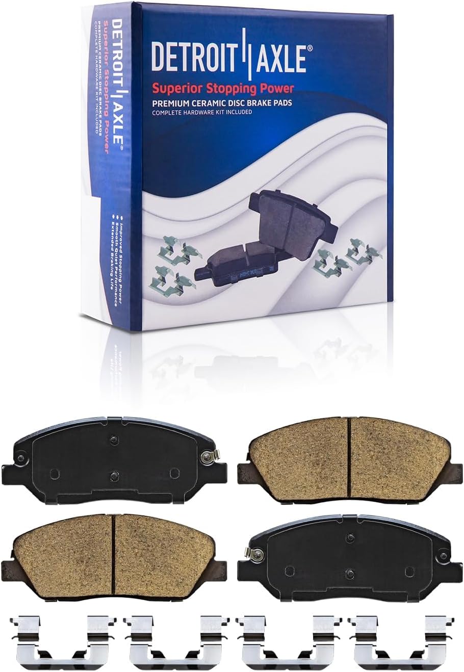 Detroit Axle - Brake Kit for 2017-2018 Hyundai Santa Fe, 2017-2019 Santa Fe XL, Disc Brake Rotors Ceramic Brake Pads Front & Rear Replacement