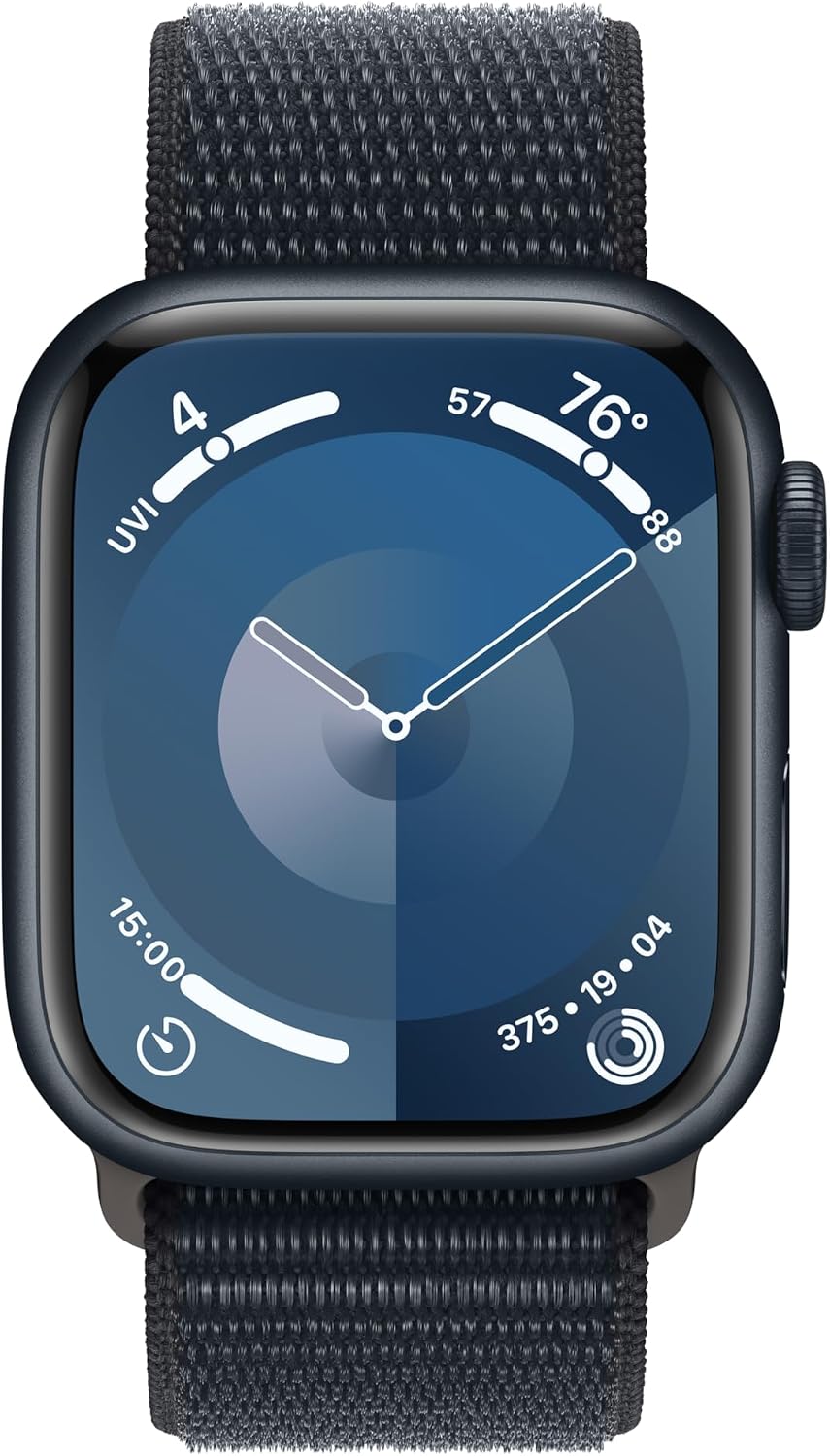 Apple Watch Series 9 [GPS + Cellular, 41mm] - Midnight Aluminum Case with Midnight Sport Loop, One Size (Renewed)