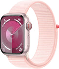 Apple Watch Series 9 [GPS + Cellular, 41mm] - Aluminum Case with Pink Sport Loop, One Size (Renewed)