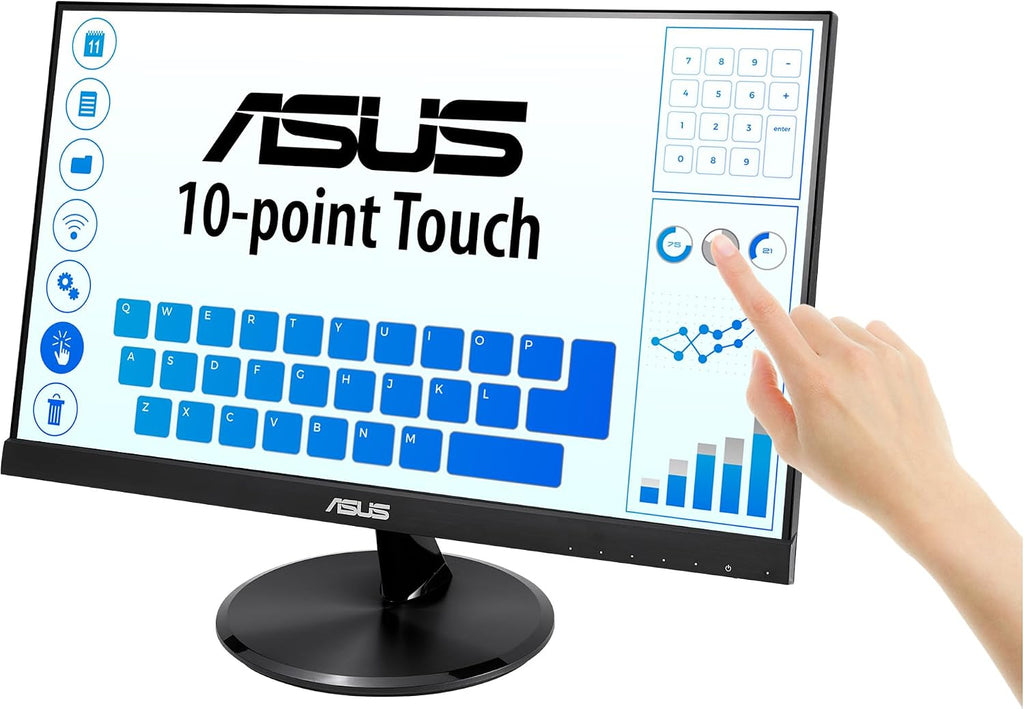 ASUS Monitor con Touch Screen VT229H 21,5' Full HD IPS HDMI Black