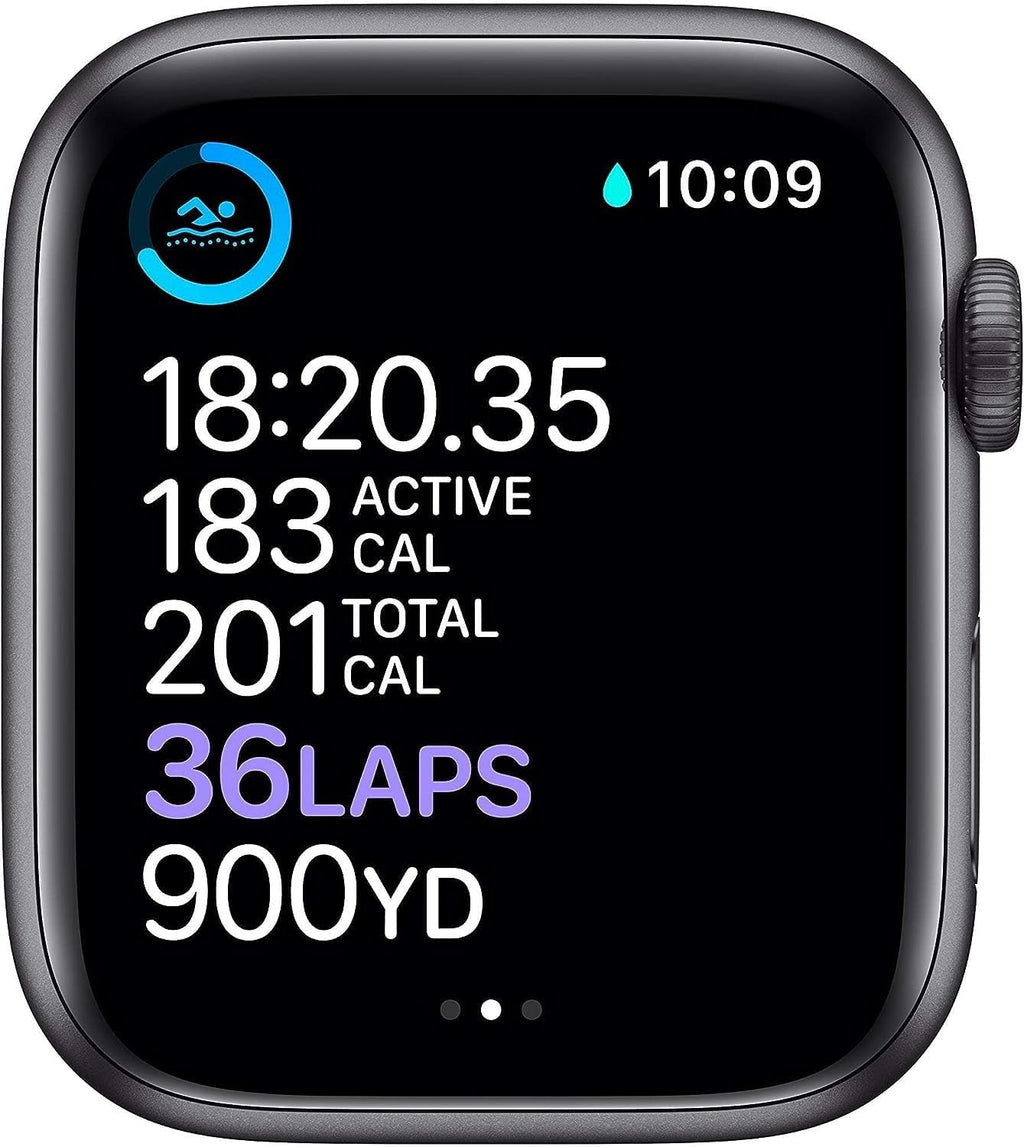 Apple Watch Series 6 (GPS + Cellular, 44MM) - Space Black Titanium Case with Black Sport Band (Renewed)