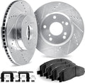Dynamic Friction Company Front Brake Kit Fits 2002-2006 Acura RSX; 2007-2010 Acura CSX; 2006-2011 Honda Civic| 5000 Euro Ceramic Pads, Drilled Slotted Rotors| Hardware| 11.8' Front