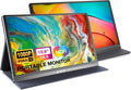 KYY 15.6'' Portable Monitor Bundle [K3 Grey & K3-1 Black] 1080P FHD USB-C Laptop Monitor HDMI Computer Display HDR IPS Gaming Monitor w/Smart Cover & Dual Speakers, for Laptop PC Phone PS4 Xbox Switch
