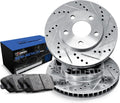R1 Concepts Front Brakes and Rotors| Automotive Replacement Brake Kits| Front Semi-Metallic Brake Pads and Rotors Kit| Fits 2007 Acura CSX, 2002-2006 Acura RSX, 2006-2011 Honda Civic