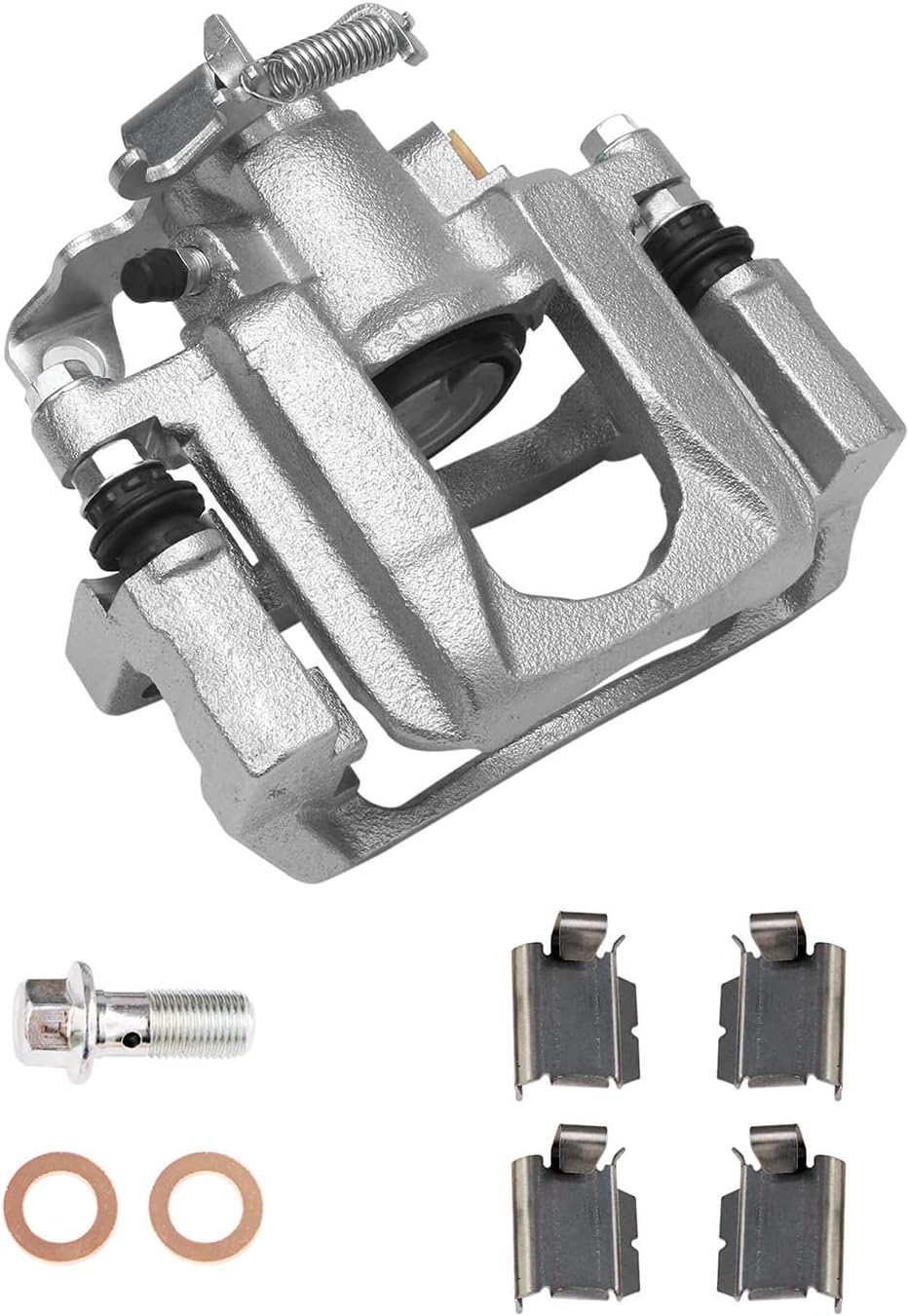 Detroit Axle - Rear Brake Kit for 2009 2010 2011 2012 Chrysler Town & Country Dodge Grand Caravan Routan Brake Rotors Brake Calipers w/Brackets Brakes Pads Replacement: 12' inch Rotor