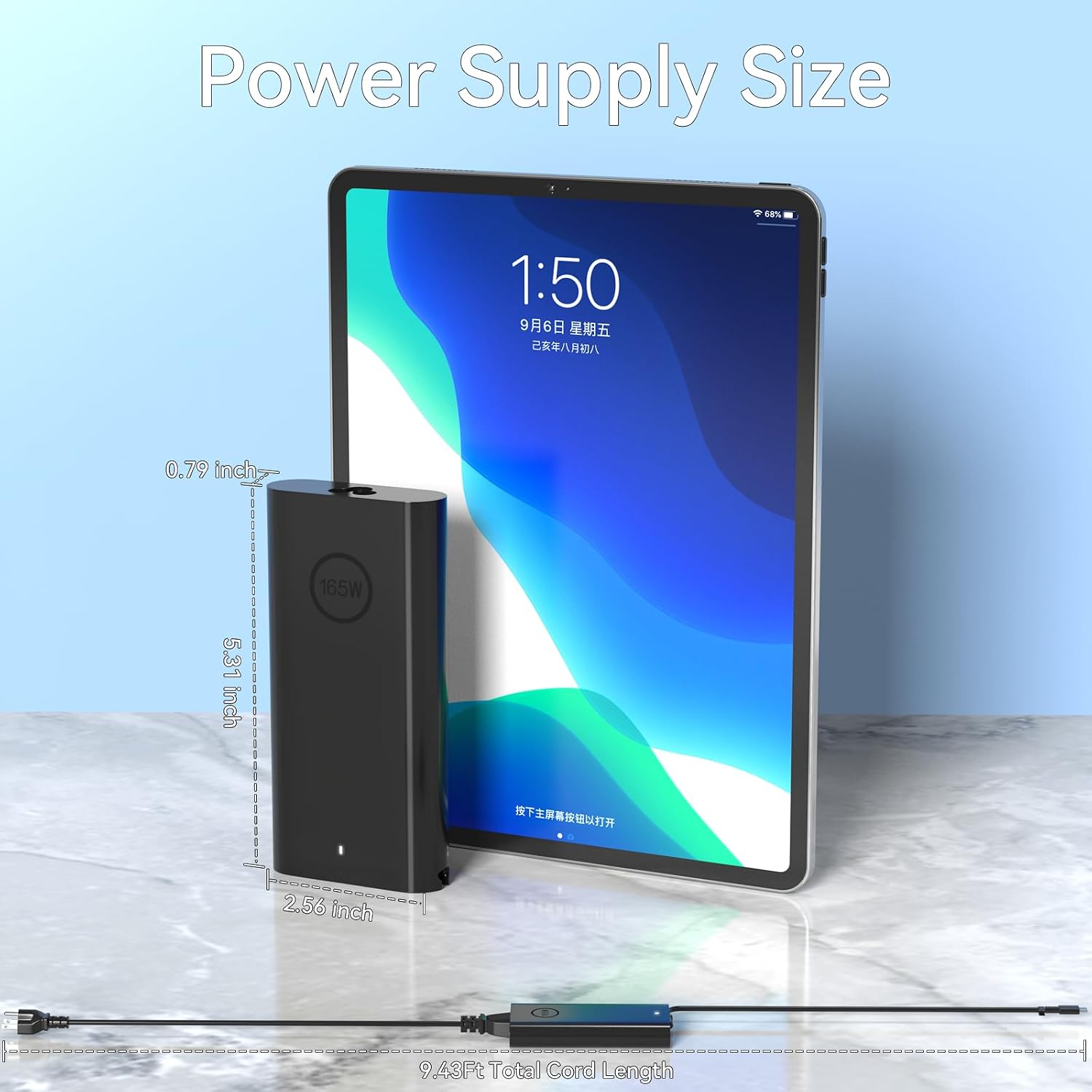 GKLSPL 165W/280W USB-C GaN AC Adapter Compatible with Dell Pro Max 16 Plus MB16250 Pro Max 18 Plus MB18250 Pro Max with GB10 FCM1253,Support PD 3.1