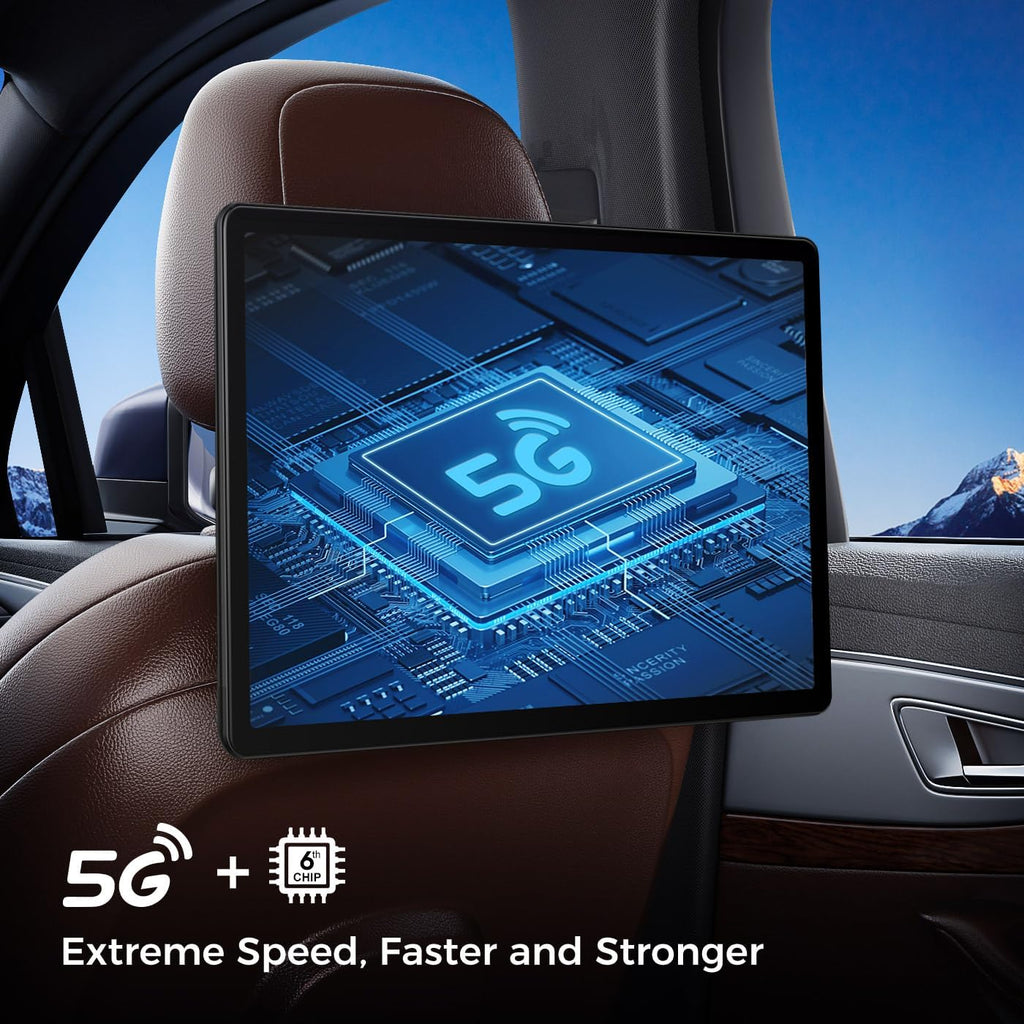 14inch Android Portable Car TV Headrest Monitor Tablet for Cars Back seat Support Phone Wireless mirroring Touchscreen with WiFi/Bluetooth/HDMI/USB/Video Player 4+64G 1pc