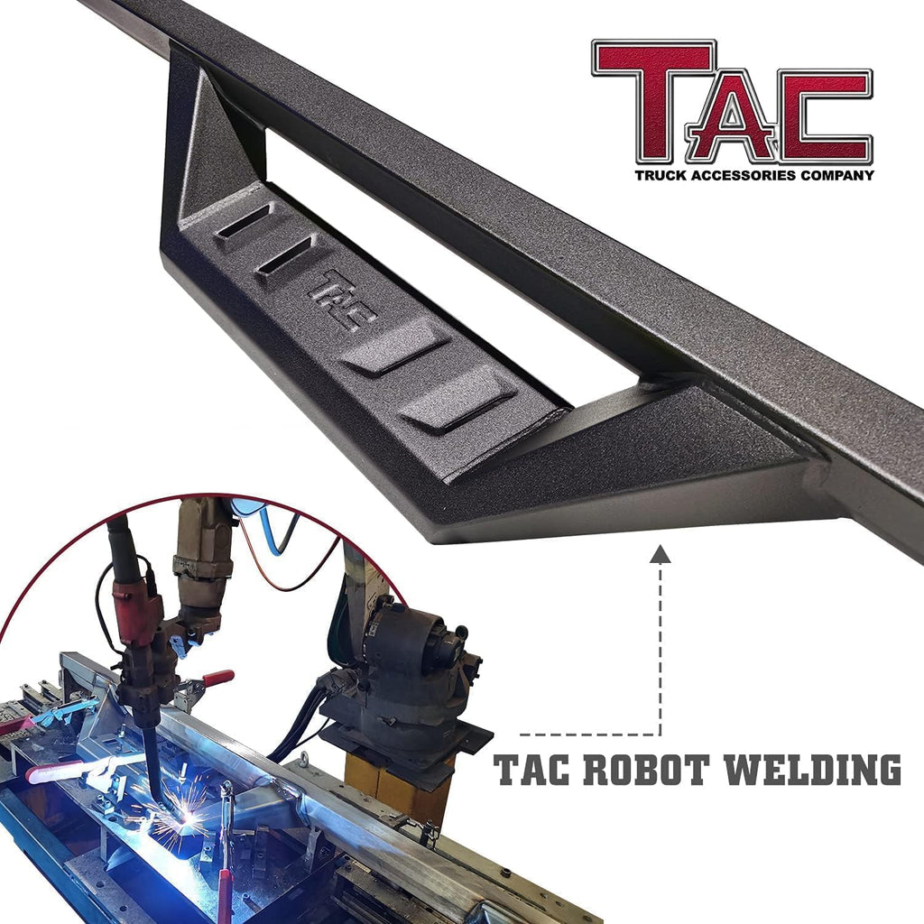 TAC Sidewinder Running Boards Fit 2024-2026 Tacoma Double Cab (Incl. Hybrid Model) 4' Drop Side Step Nerf Bar Rocker Slider Off Road Pickup Truck Exterior Accessories 2pcs