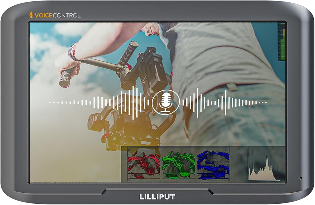LILLIPUT V7 7' 4K HDMI Camera Monitor, 1920×1200, Voice Control, 3D LUT, HDR, Waveform/False Color/Peaking, 100% Rec.709, HDMI 2.0 in/Out, NP-F Battery Slot