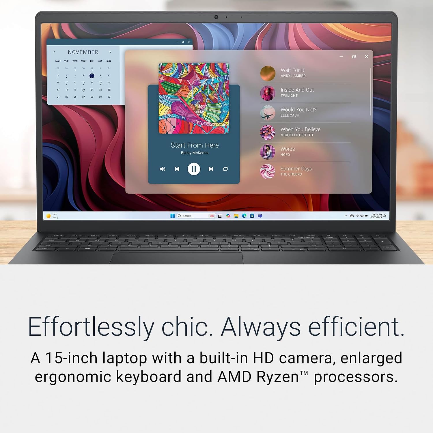 Dell Inspiron 15 Touchscreen Laptop Computer, Windows 11 Pro, Lifetime MS Office, AMD Ryzen 7 7730U, 15.6'' FHD WVA Display, 16GB RAM + 1TB SSD, External DVD Drive & 8-in-1 HUB, AMD Radeon Graphics